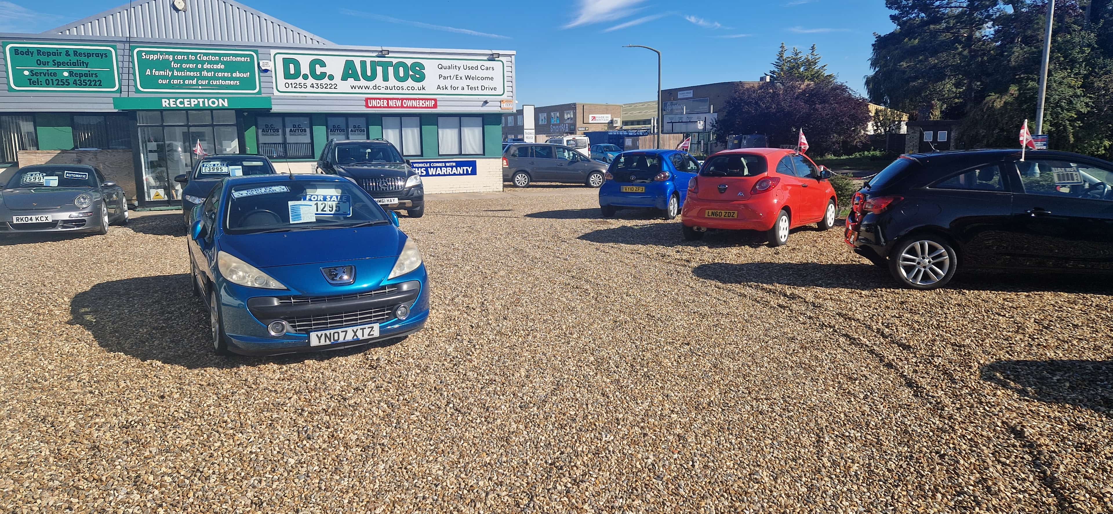 Cars displayed outside the D.C. Autos showroom